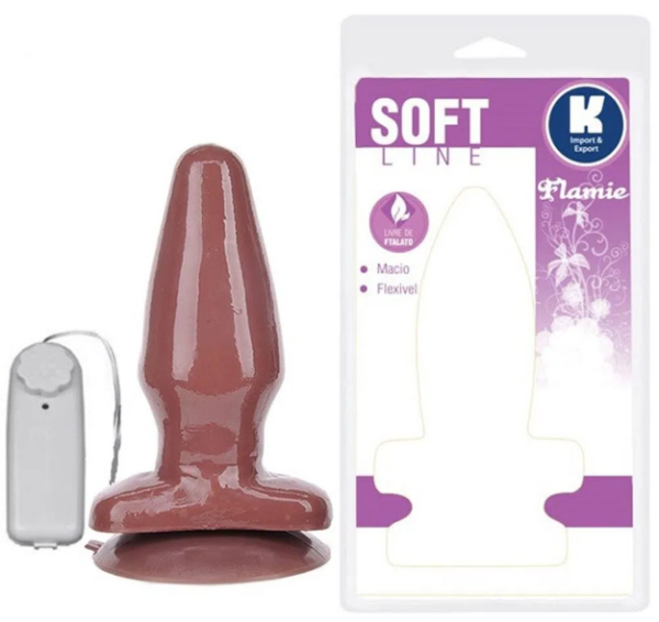 Plug c/ Vibro Soft Chocolate