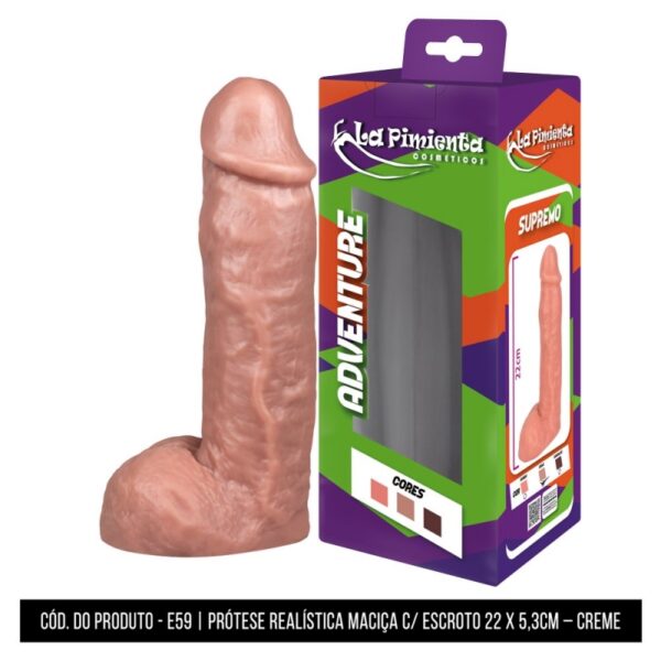 Prótese Pênis Supremo | Cor Creme 22cm