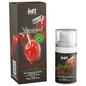 Gel Vibration Sabor Maça do Amor POWER -  Vibra Pulsa e Aquece 17ml INTT