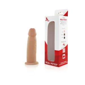 Prótese Pênis Maciço Real Peter 15,5cm x 4cm Bege