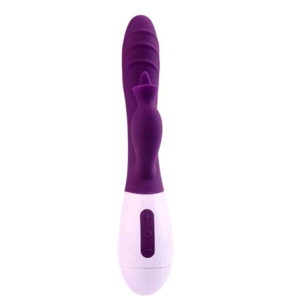Vibrador com Estimulador do Clitóris 12 Vibrações a Pilha Roxo - Image 2