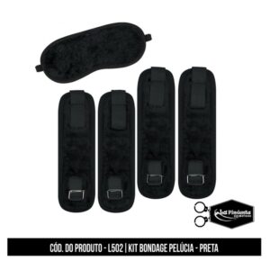 Kit Bondage Pelucia Preta