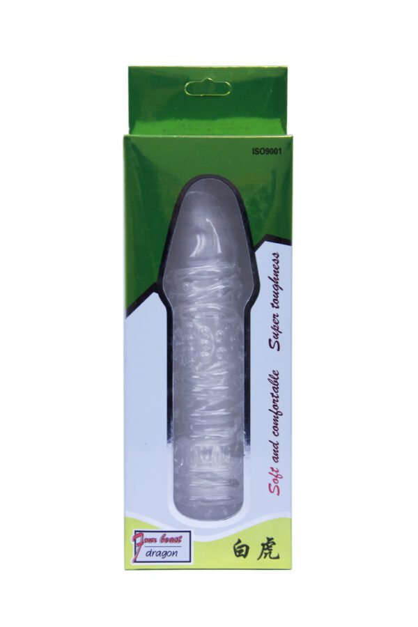 Capa Peniana com Anéis em Silicone 14,5cm x 4,5cm | Modelo 2