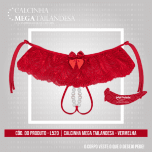 Calcinha Mega Tailandesa | Preto, Branco ou Vermelho