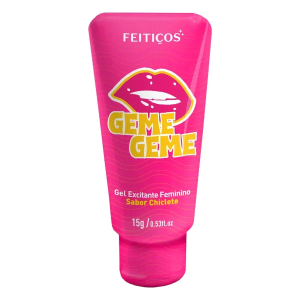 Geme Geme | Gel Excitante Feminino - Sabor Chiclete 15g