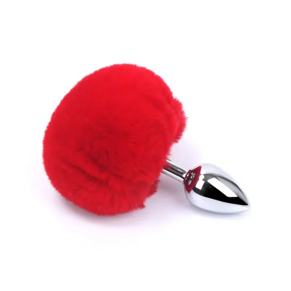Plug Anal Metal com Bola de Pelo em Lá - Varias Cores - Image 2