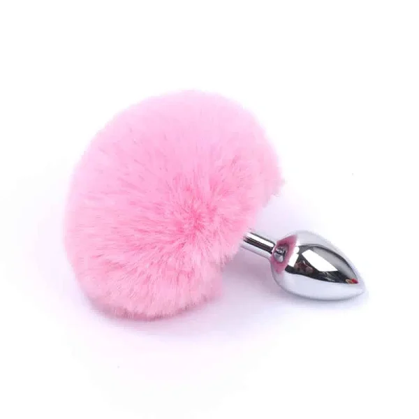 Plug Anal Metal com Bola de Pelo em Lá - Varias Cores - Image 3