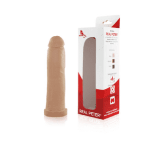 Prótese Real Peter Tauros s/ vibro - Bege - 19x4,5cm