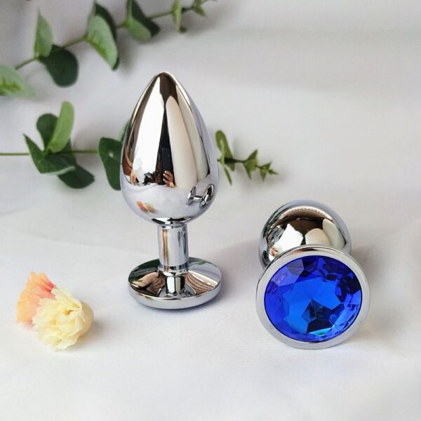 Plug Anal Azul de Coração  G