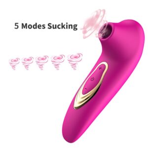 Sugador de Clitóris com 5 Modos de Sucção Recarregável