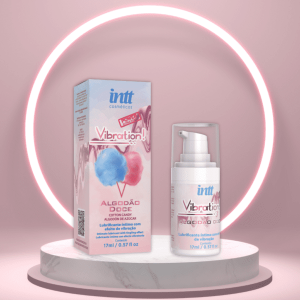 Gel Vibration Sabor Algodão Doce POWER -  Vibra Pulsa e Aquece 17ml INTT - Image 2