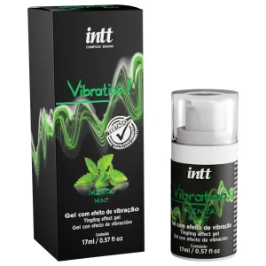 Gel Vibration Sabor Menta que Vibra Pulsa e Aquece 17ml INTT