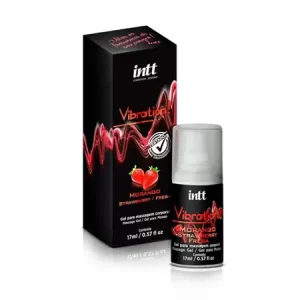 Gel Vibration Sabor Morango -  Vibra Pulsa e Aquece 17ml INTT