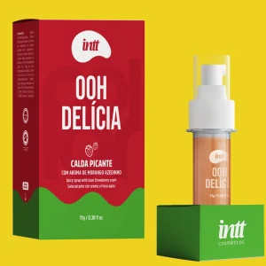 OOH Delícia Calda Excitante Picante | Sabor Morango Azedinho