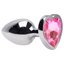 Plug Anal de Coração Rosa (P)