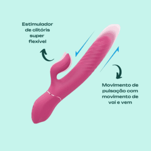 Vibrador de Ponto G e clitóris - Vai e vem de esferas com 360° na ponta - Riki -SI