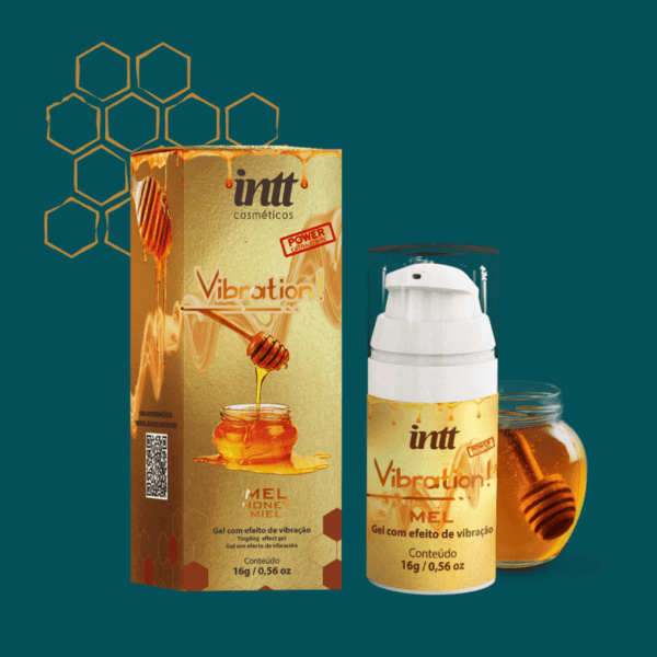 Gel Vibration Sabor Mel POWER-  Vibra Pulsa e Aquece 17ml INTT